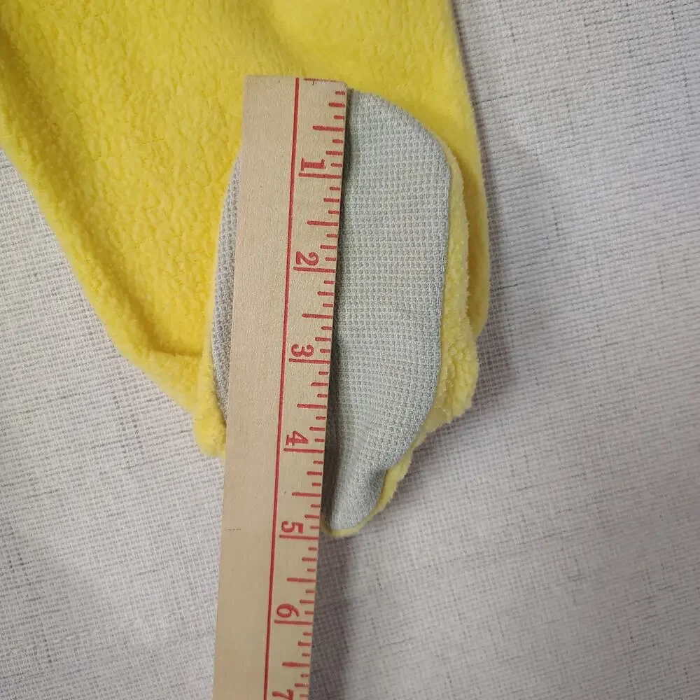 Vintage Carters Baby Yellow Duck Fleece Footed Sleeper 6-12M Rubber Duck